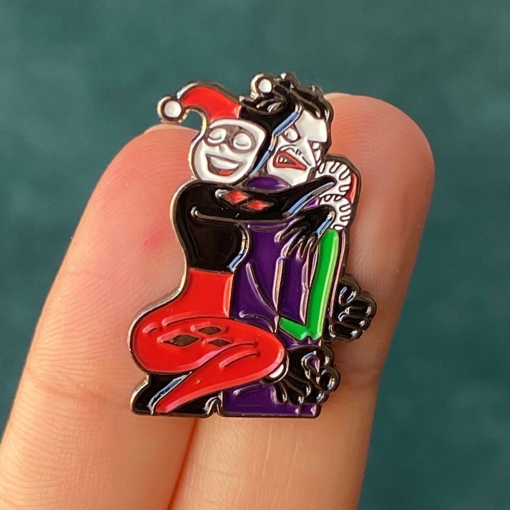 Harley Quinn & Joker Enamel Pin/ Brooch Lapel
